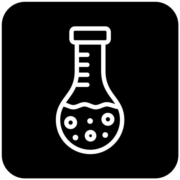 圆底烧瓶矢量图标设计插画图片下载