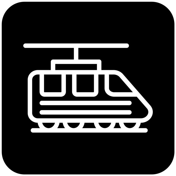 电动火车矢量图标设计插画图片下载