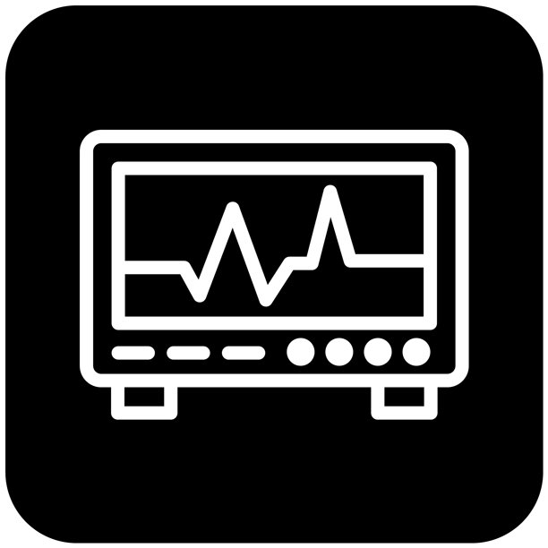 心电图监视器矢量图标设计插画图片下载