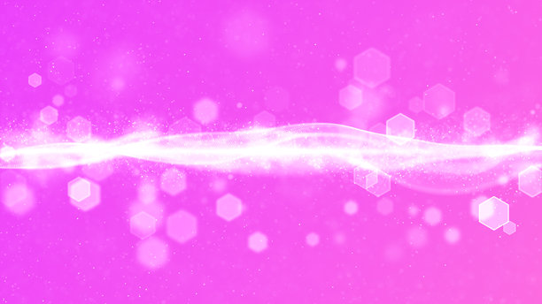 明亮的蓝色抽象几何科技动感波浪六边形背景 4K素材图片下载