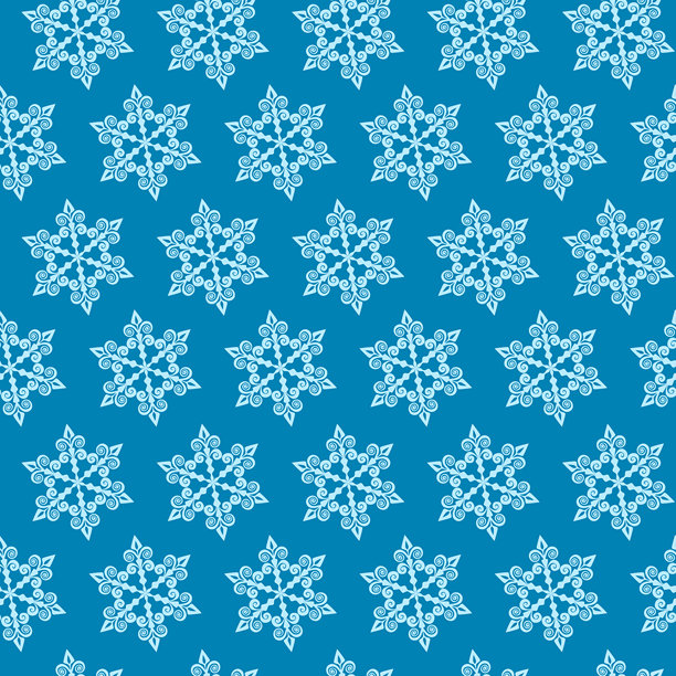 冬季无缝雪花图案，节日背景。适用于织物、纺织墙纸、海报、礼品包装纸的矢量插画。圣诞节矢量插画。飘落的雪花图片下载