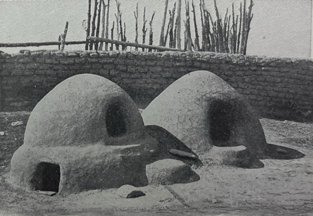 新墨西哥州的老式插画——户外烤箱图片下载