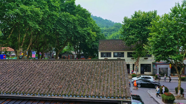 中国亚洲浙江省湖州市德清县莫干山镇的航拍照片图片下载