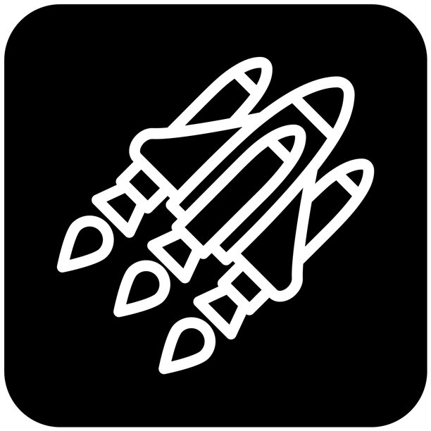 航天飞机矢量图标设计插画图片下载