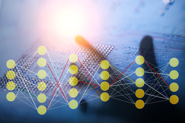 深度学习网络与芯片电路图片下载