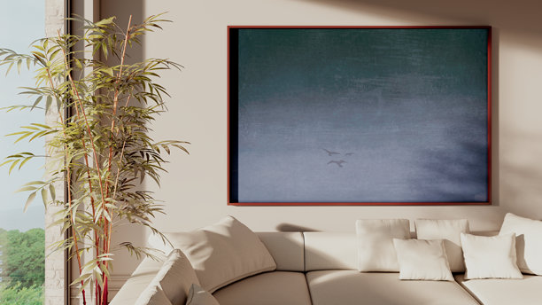 大型豪华现代明亮室内客厅模型插画三维渲染图图片下载