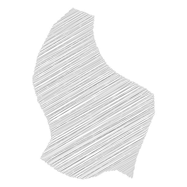 卢森堡 - 铅笔涂鸦素描轮廓地图，带有阴影。简单的扁平化矢量插画。图片下载