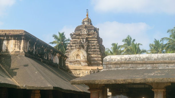 卡纳塔克邦风景如画的海岸风光、自然、建筑和海滩照片图片下载