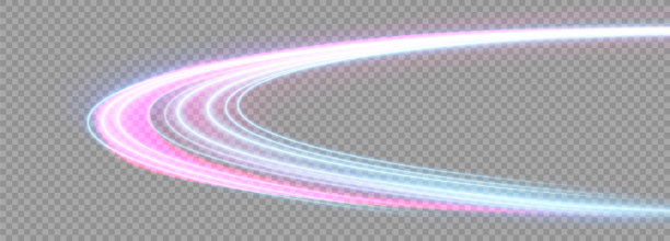 数字科技赛博空间未来背景，现代蓝色科技抽象设计图形霓虹灯效果。图片下载