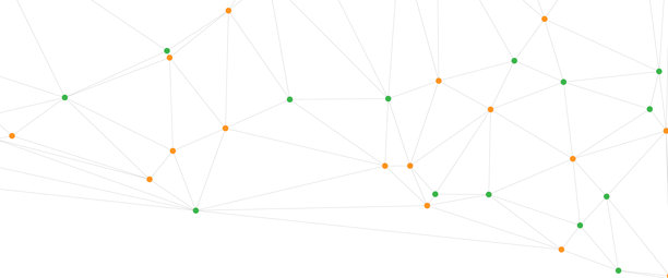 丰富多彩的连接节点和线条构成的抽象数据网络矢量插画图片下载