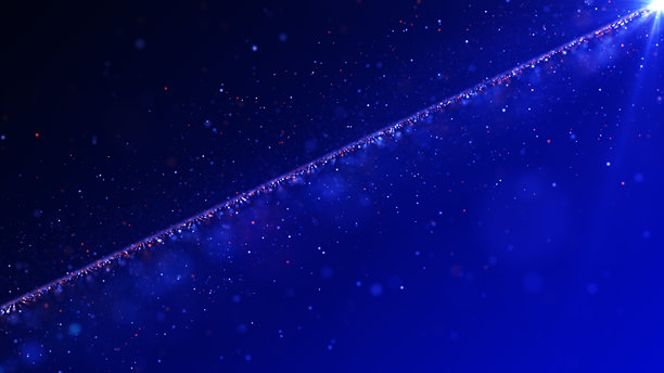 4K 未来粒子光束流，数字数据流。具有能量射线和光线的动态图案 - 4K 库存照片图片下载