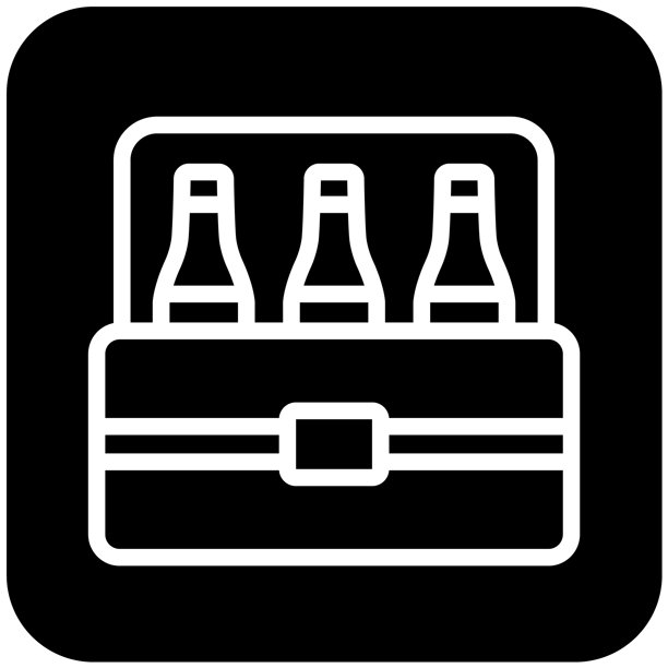 啤酒箱矢量图标设计插画图片下载