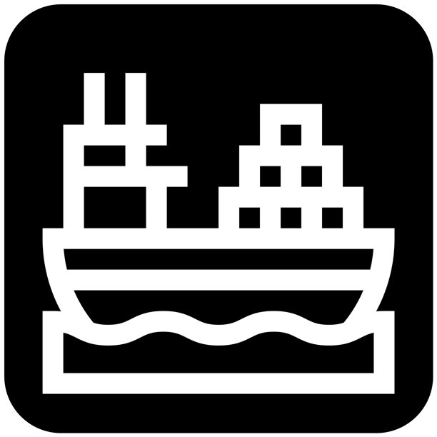 货船矢量图标设计插画图片下载