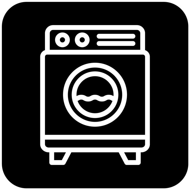 洗衣机矢量图标设计插画图片下载