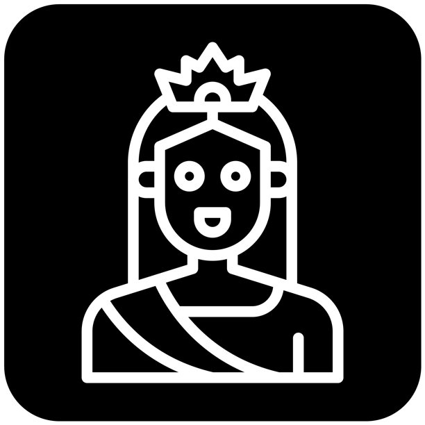 女王矢量图标设计插画图片下载