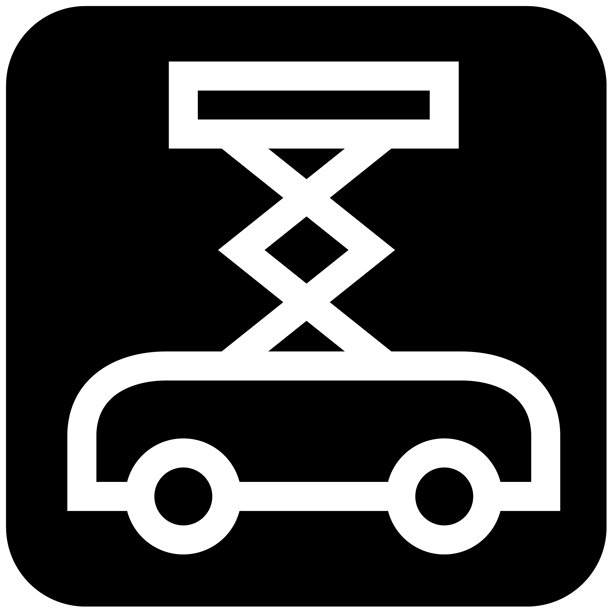 汽车千斤顶矢量图标设计插画图片下载