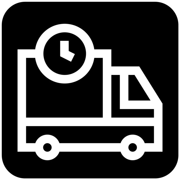 配送卡车矢量图标设计插画图片下载