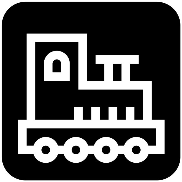 火车矢量图标设计插画图片下载