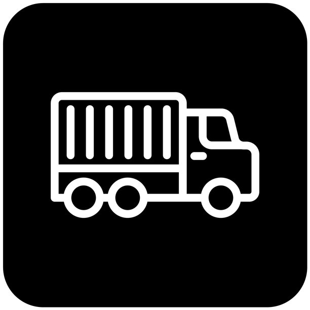 配送卡车矢量图标设计插画图片下载