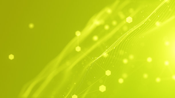 明亮的蓝色抽象几何科技动态波浪六边形背景 4K 素材图片图片下载