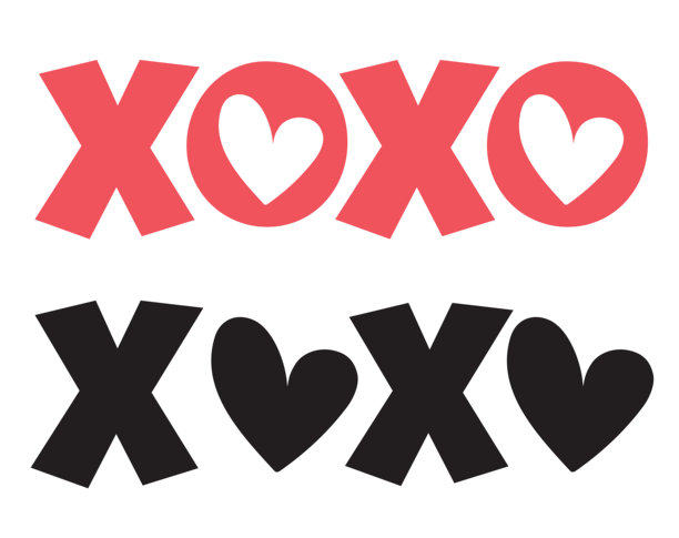 亲吻和拥抱文字。情人节。素材插画图片下载