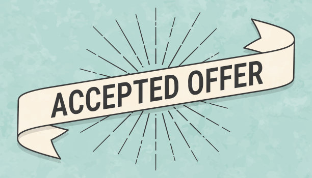 已接受的报价 - 复古风格横幅 - 旧纹理纸图片下载