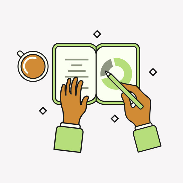 办公室手部插画线条矢量设计图片下载