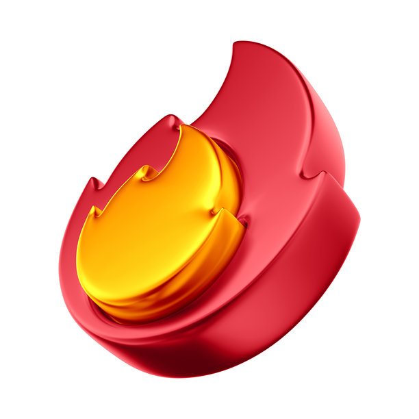 3D素材 - 红色和橙色火焰图标，背景已抠图图片下载