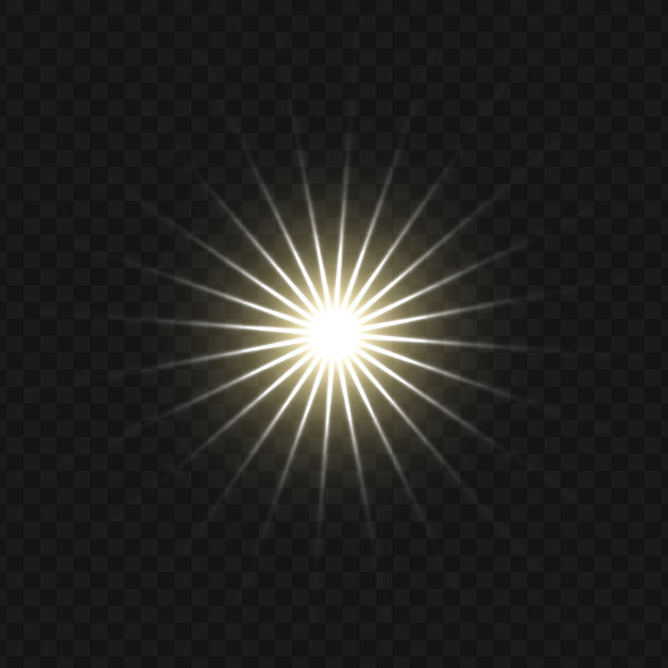 透明背景上的抽象光晕。PNG闪耀星光，星光激光辉光，棱镜叠加辉光，速度线，阳光，闪亮光束，适用于科技设计、圣诞节、背景。独立矢量插画。图片下载