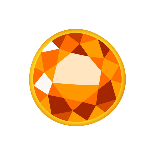 带金色镶边的刻面宝石图标，奢华的珍贵宝石插画，闪亮的蓝宝石钻石符号，孤立在白色背景上图片下载