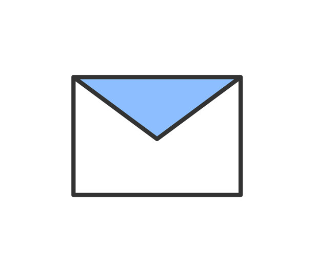 简单的电子邮件图标插画矢量图图片下载