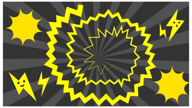 充满活力的闪电和雷鸣流行背景插画图片下载