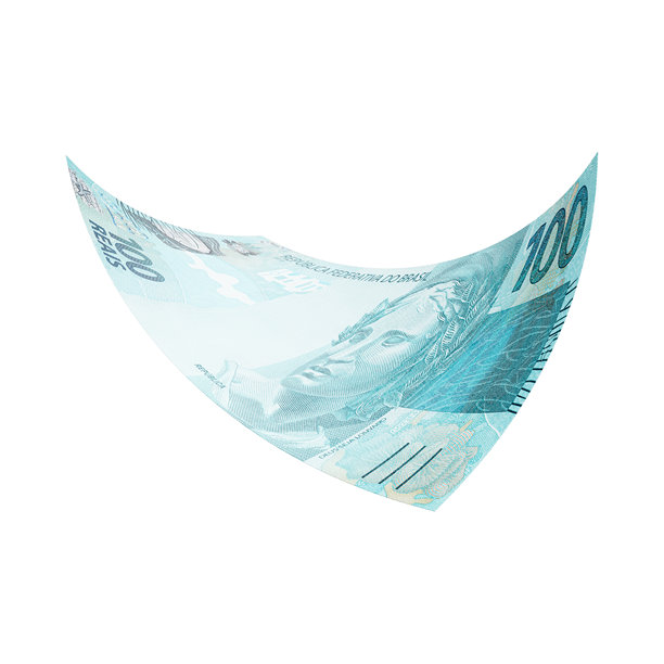 3D素材 – 巴西100雷亚尔钞票，带隔离背景图片下载