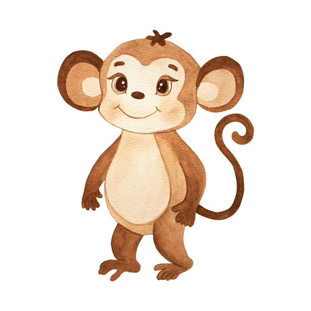 一套带有数字和节日元素的卡通动物插画图片下载