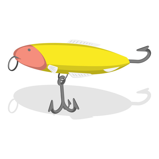 3D等距扁平矢量插画，展示鱼饵集合。物品5图片下载