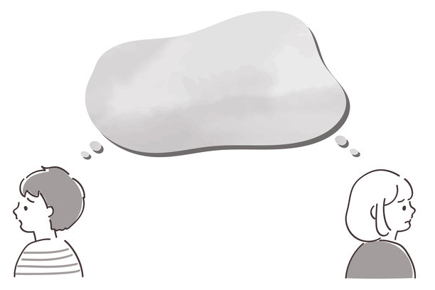 侧面人物插画，简约扁平风格，对某事感到担忧图片下载