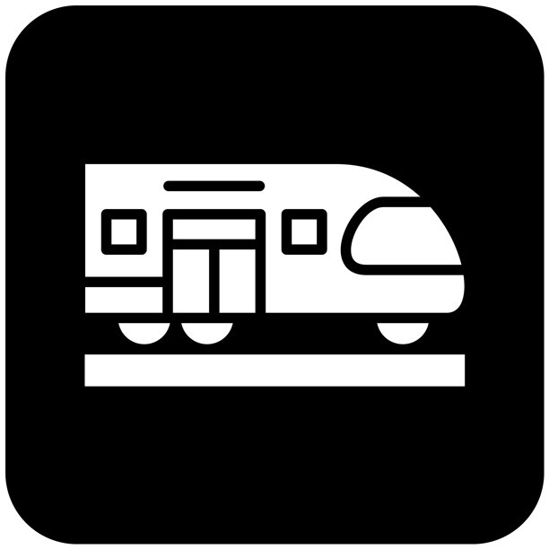 火车矢量图标设计插画图片下载