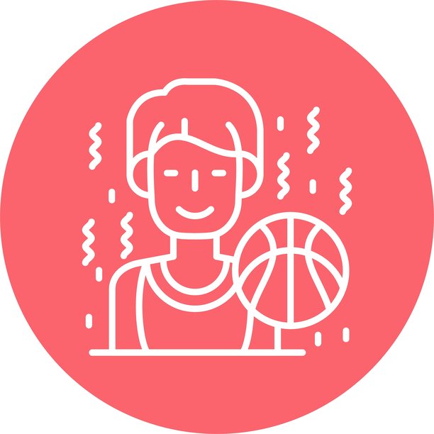 篮球运动员图标矢量素材图片下载