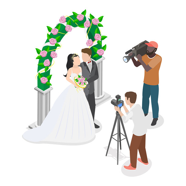 照片和视频拍摄的3D等距扁平矢量插图。项目2图片下载