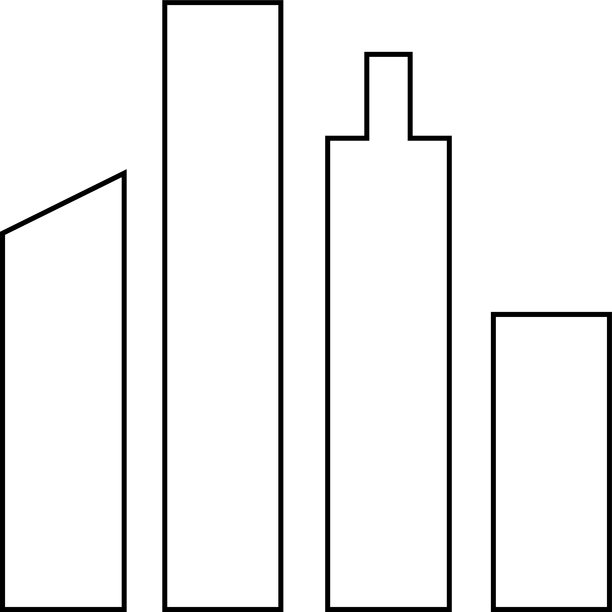 建筑图标，例如城市、公寓、住宅、小镇、城市、房地产、建筑图标。医院、联排别墅、博物馆。城市建筑、城市摩天大楼、市中心。矢量图图片下载