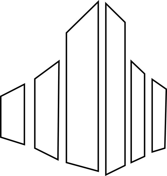 建筑图标，如城市、公寓、住宅、城镇、城市、房地产、建筑图标。医院、联排别墅、博物馆。城市建筑、城市摩天大楼、市中心。矢量图图片下载