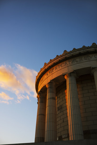 美国印第安纳州文森斯乔治·罗杰斯·克拉克国家历史公园的日落照片图片下载