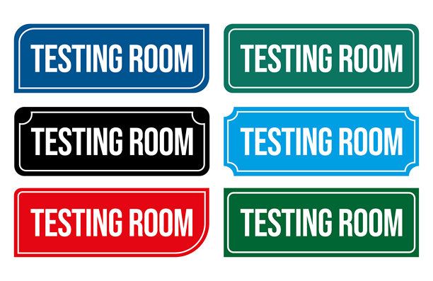 测试房间门牌插画 可打印门牌 用于质量保证图片下载