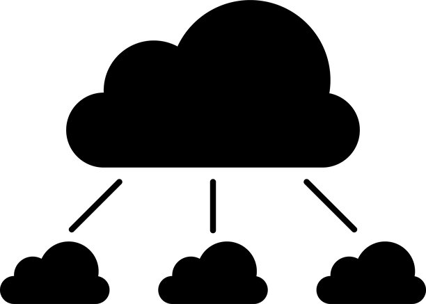 云原生开发。云计算。云图标插画图片下载