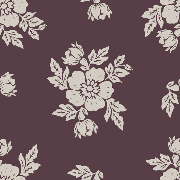 可爱的花卉无缝图案。矢量花卉插画背景。乡村复古风格印花，适用于纺织品或壁纸。图片下载