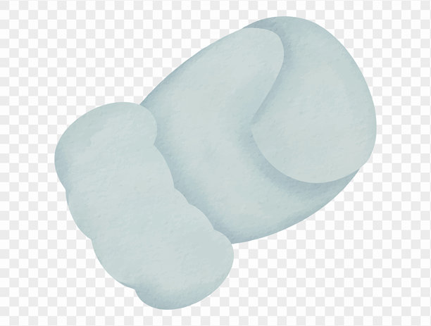 水彩蓬松冬季耳罩舒适插画矢量图图片下载