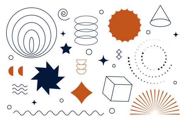 Y2K风格的简约插画人物元素设计图片下载