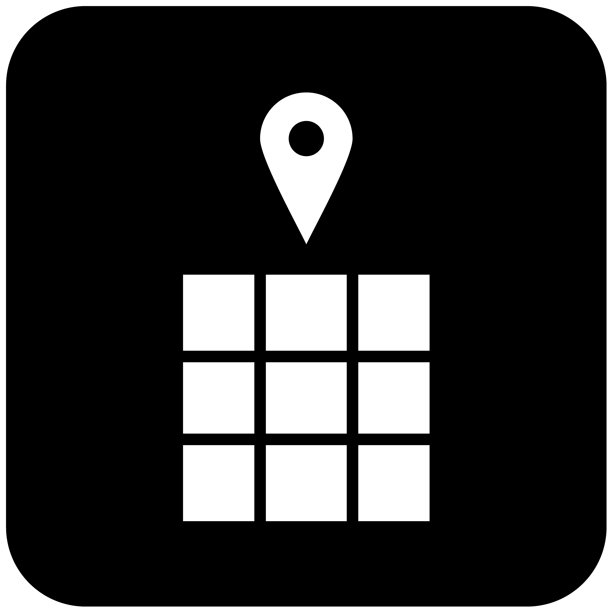 网格位置矢量图标设计插画图片下载