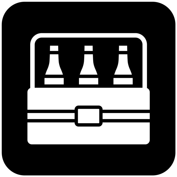 啤酒箱矢量图标设计插画图片下载