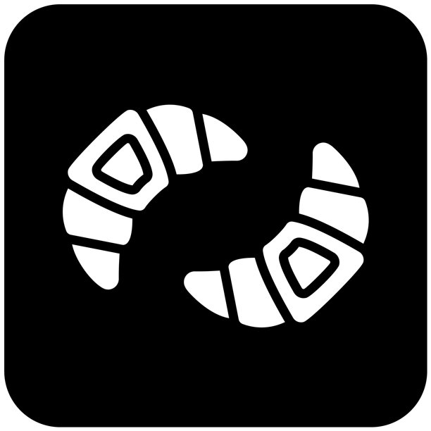 羊角面包矢量图标设计插画图片下载